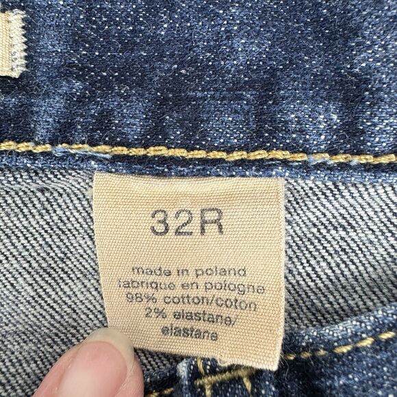 John Varvatos USA Bowery Jeans Men's Slim Straight Blue Denim Button Fly Size 32 - Picture 16 of 16